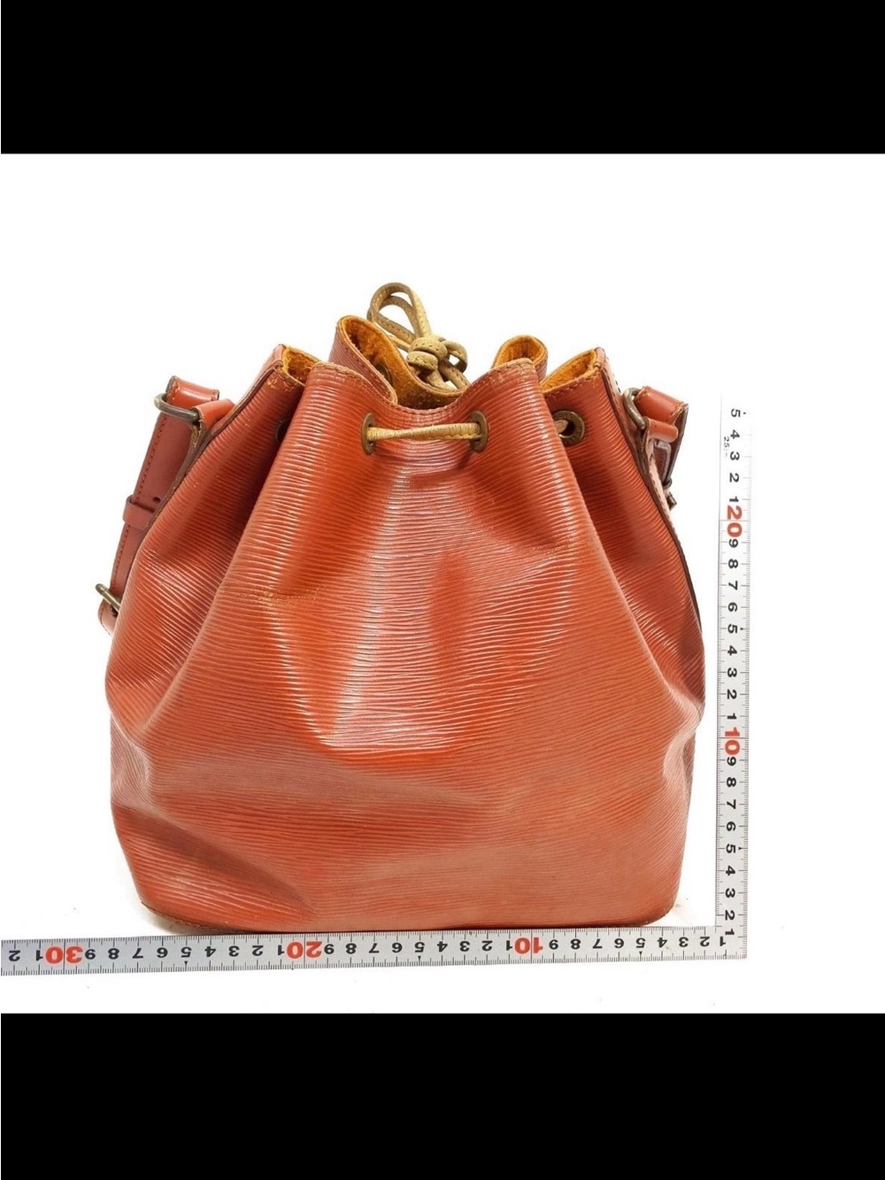 Louis Vuitton Epi Leather Drawstring Shoulder Bag in Rust and Natural - Picture 2 of 6